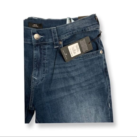 True Religion Rocco Relaxed Skinny Flap Denim Jeans - Picture 6 of 14